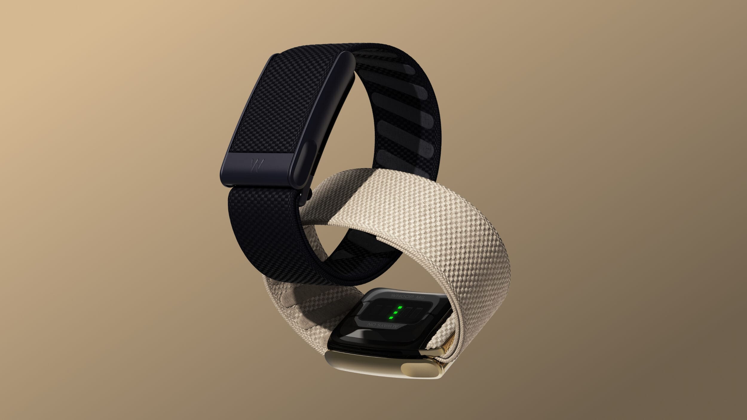 Picture showing modern innovative WHOOP fitness band
