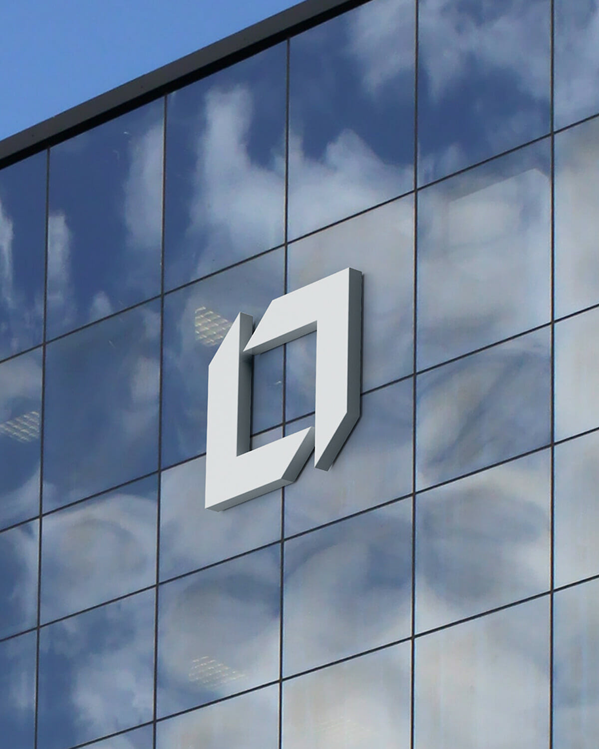 Agraphic showing Ledn corporate office building with huge logo on it.