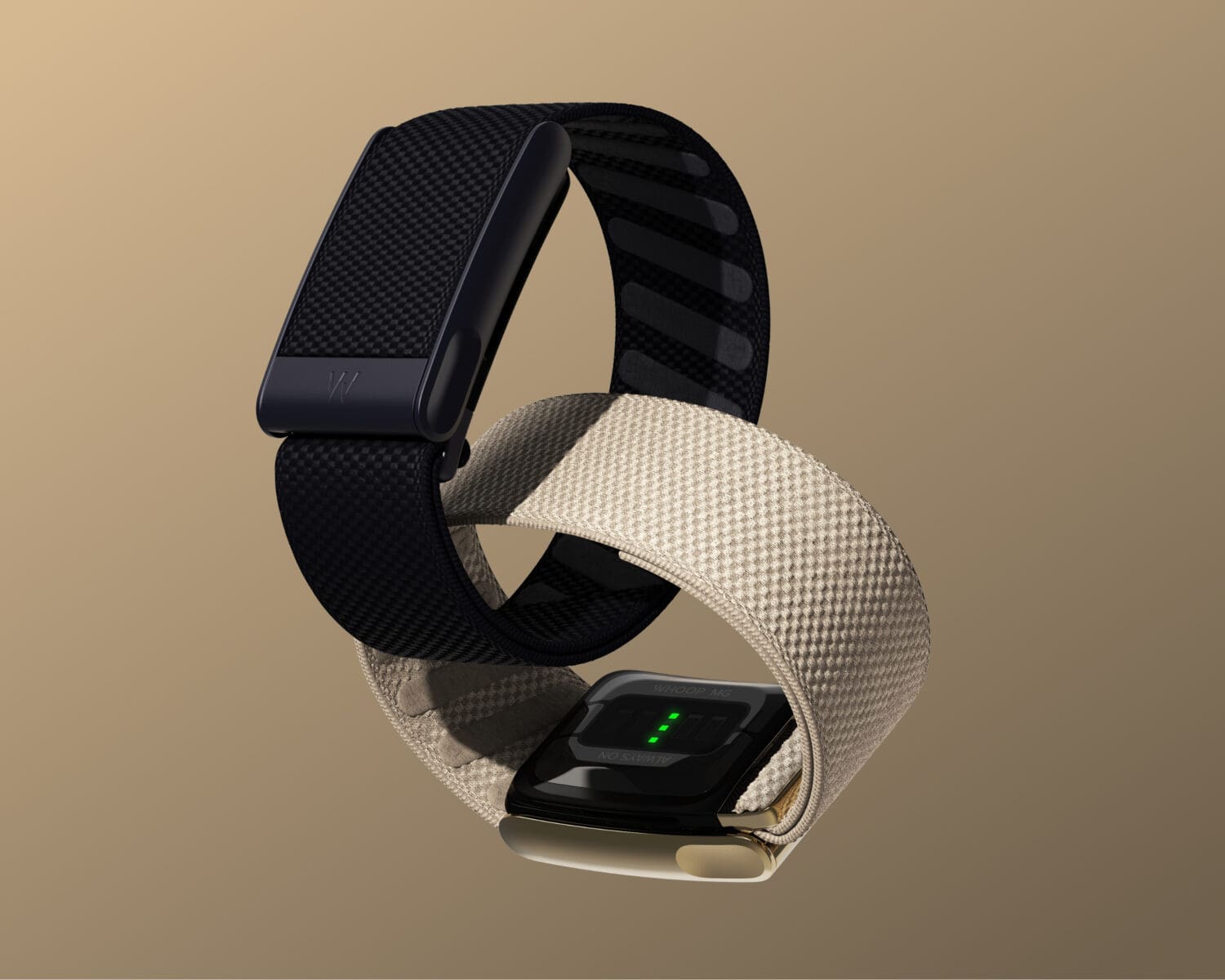 Picture showing modern innovative WHOOP fitness tracker