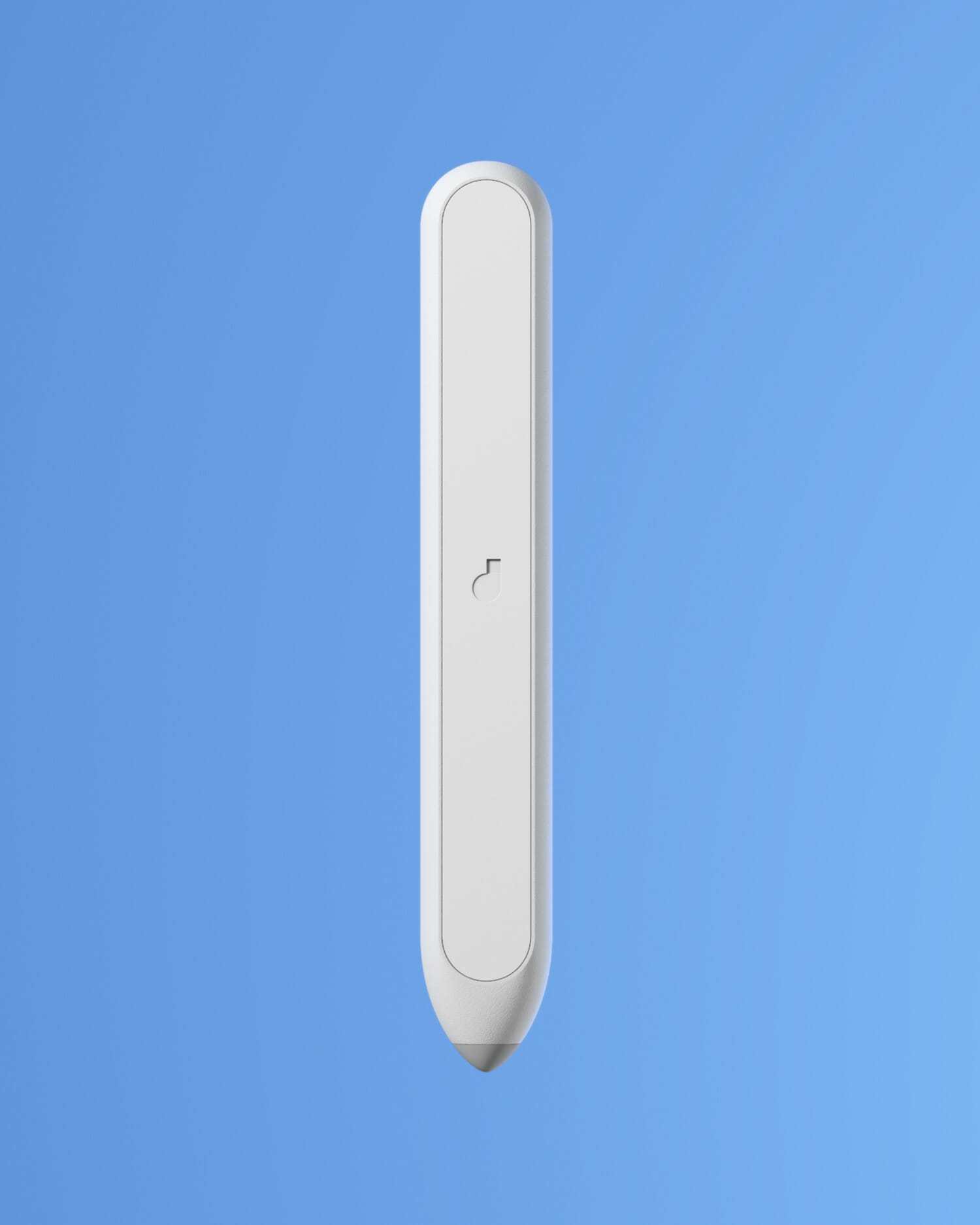 Ergonomic collaborative whiteboard stylus with marker-like proportions and a dual-function eraser for seamless writing, erasing, and screen cleaning.